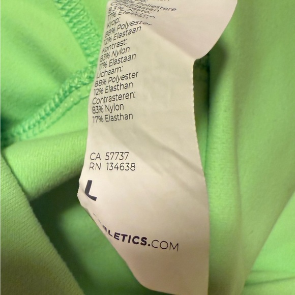 Fabletics Active Set Neon Green Boost High-Waisted 7/8 Legging Sports Bra - Picture 12 of 16